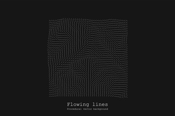 Abstract Line Matrix Pattern. Noise Flow Dynamic.