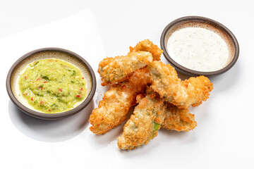 deep fried vegetables with sauce