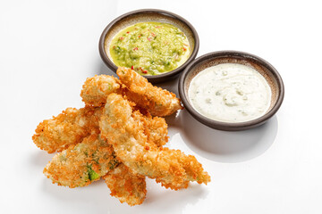 deep fried vegetables with sauce