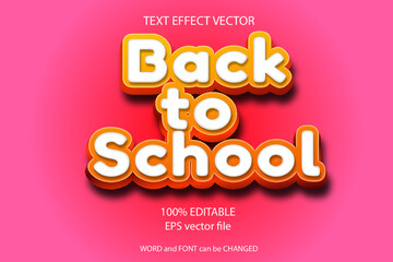 Text effect editable back to school 