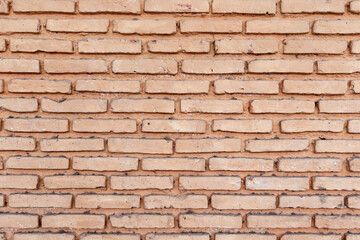 The brown brick wall texture with rough pattern Wallpaper background. Brick wall.