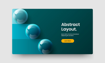 Creative company identity vector design template. Amazing realistic spheres placard illustration.