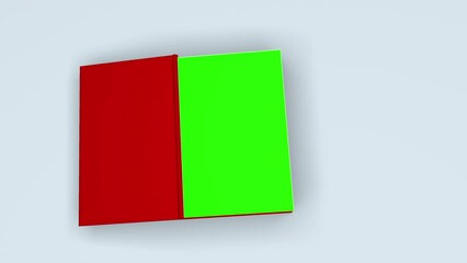 Opening book green screen transition