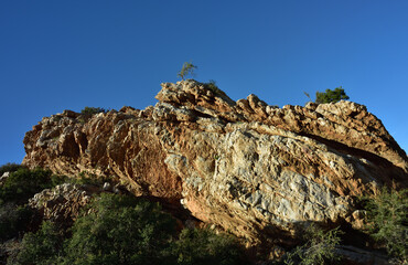 A rugged red sandstone sculpture created by nature in the Karoo South Africa