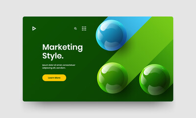 Modern realistic balls company identity template. Multicolored book cover vector design layout.