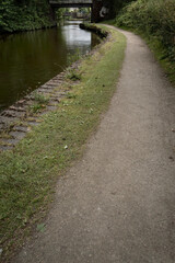 Fototapeta na wymiar A British canal towpath in Birmingham UK