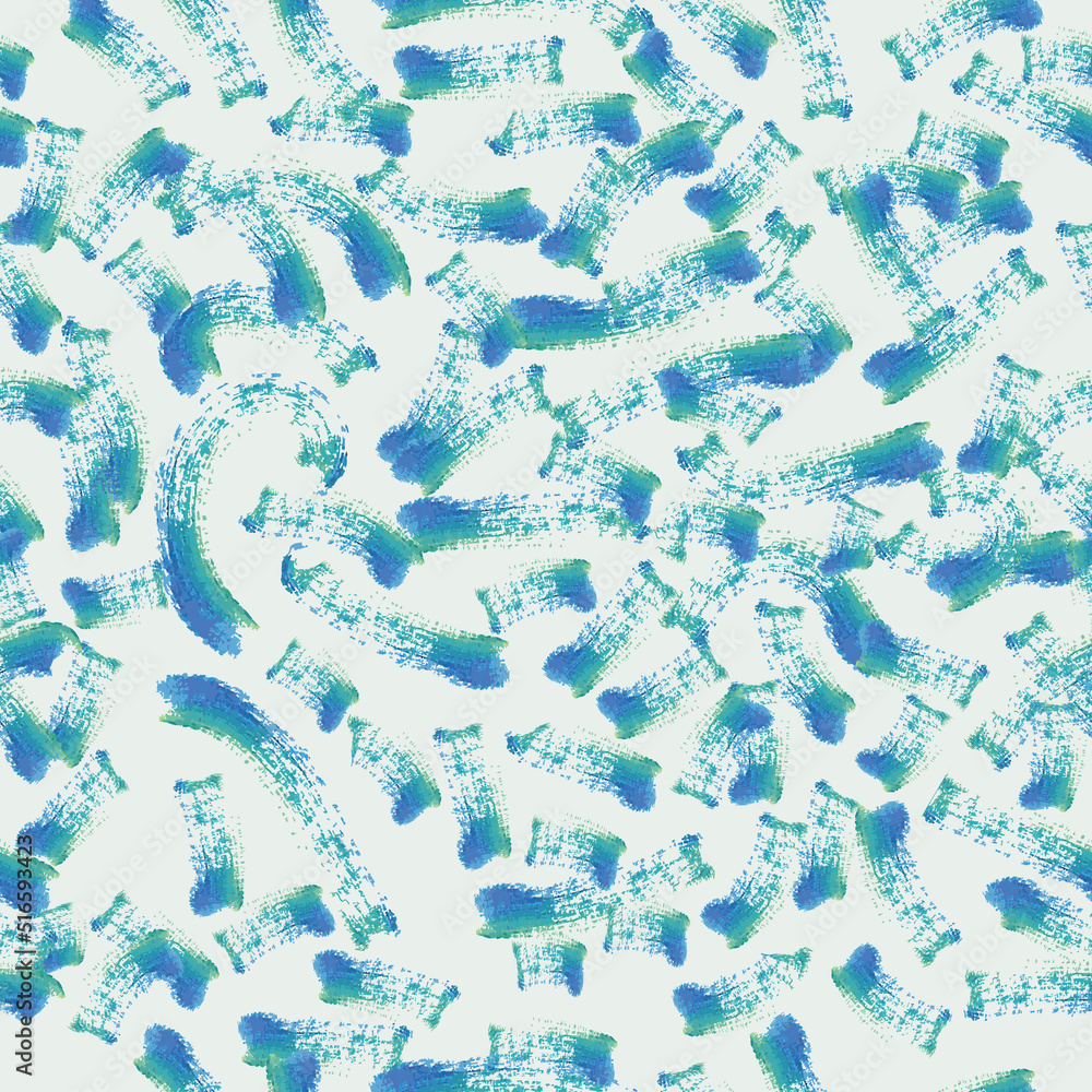Aufkleber vector and seamless pattern of drawn brush strokes. blue painting from strokes on canvas.
