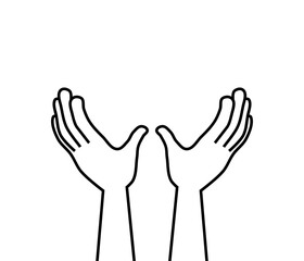 下から持ち上げるポーズ　ハンドサイン