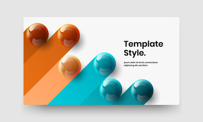 Premium realistic balls handbill template. Abstract magazine cover design vector illustration.