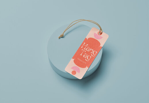 Rectangular Hang Tag on a Customizable Background