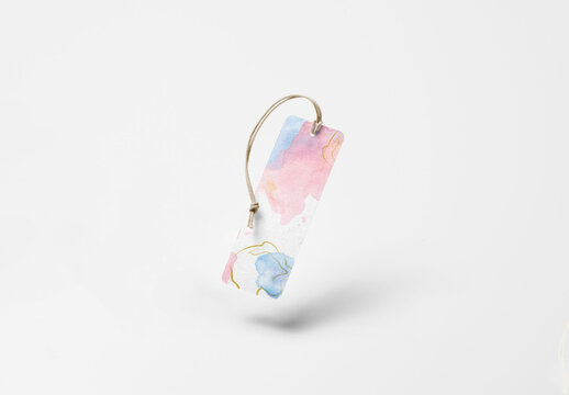 Floating Swing Tag Mockup