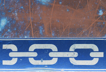 Rusty plate of the potato digger