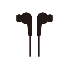 Earbuds headphone icon. Music sign. Graph symbol for music and sound web site and apps design, logo,