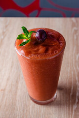 Delicious refreshing drink with natural fruit