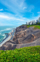 Lima, Peru. Urban landscape in Miraflores.