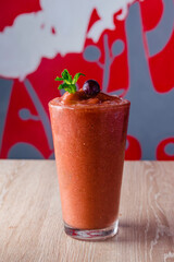 Delicious refreshing drink with natural fruit