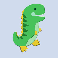 Funny dinosaur.  Illustration for children.