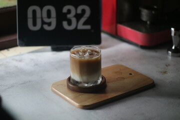 cup of coffee on a table