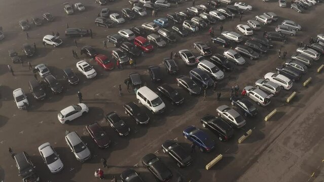 Ukraine, Kyiv - 14 of May 2021. Dealers sell a used cars