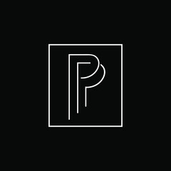 abstract, alphabet or letter P logo concept, hand-drawn abstract, creative vector logo for any business.Letter P Logo. P Letter Design, brand identity,
