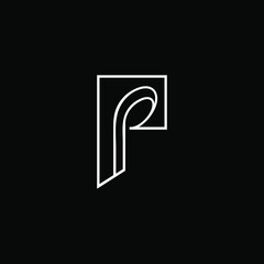 abstract, alphabet or letter P logo concept, hand-drawn abstract, creative vector logo for any business.Letter P Logo. P Letter Design, brand identity,
