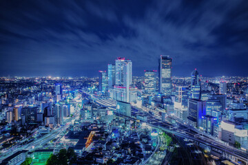 愛知県、名古屋の夜景
