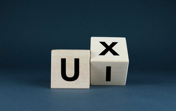 UX and UI. The cubes form the words UX and UI