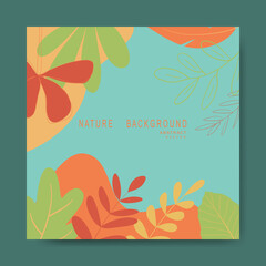 Fototapeta na wymiar Nature abstract backgrounds.minimal trendy style. various shapes set up design templates good for background card greeting wallpaper brochure flier invitation and other. vector illustration