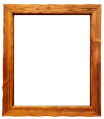 Wooden frame isolated on white background