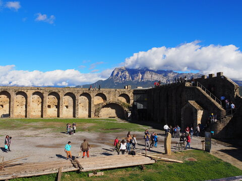 Ainsa, pueblo de la provincia de Huesca. Espa&ntilde;a.