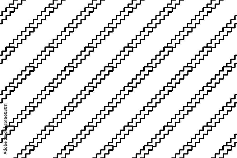 Poster seamless pattern completely filled with outlines of stairs symbols. elements are evenly spaced. vect