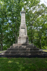 Kings Mountain Centennial Monument erected in 1880 at American Revolutionary War Battlefield in...