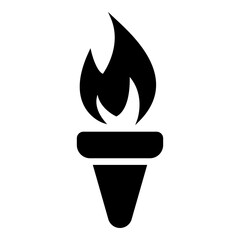 Torch icon isolated on white background