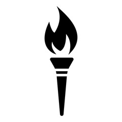 Torch icon isolated on white background