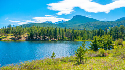 rocky mountain national park lake view