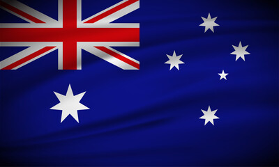 Elegant realistic Australia flag background. Australia Independence Day design.