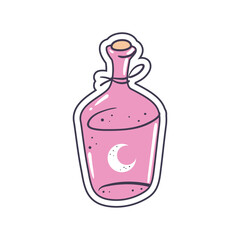 flat pink potion bottle