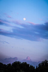moon over the clouds