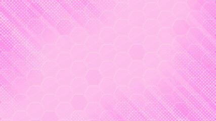 pink honey pad polygon background with dots bubble and web banner has space for writing 