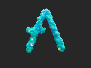 Letter A Cloner Sphere Circle 3D Illustration Concept 