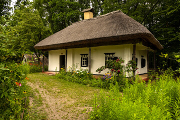 Fototapeta premium Countryside. Slavic village. Ukrainian villages. Landmark of Ukraine.History of Ukraine