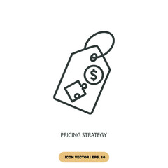 pricing strategy icons  symbol vector elements for infographic web