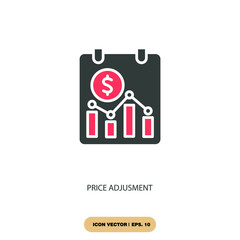 price adjusment icons  symbol vector elements for infographic web
