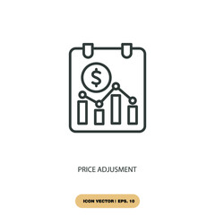 Fototapeta premium price adjusment icons symbol vector elements for infographic web