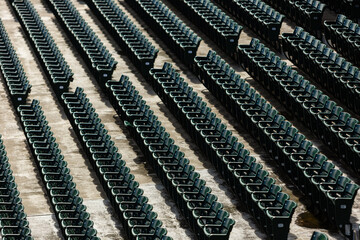 empty baseball stadium bleacher seating 1