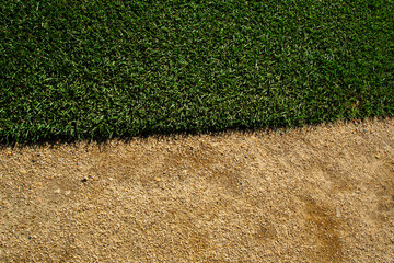 sports field where the turf meets the dirt 2