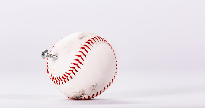 Literal illustration of a screwball baseball