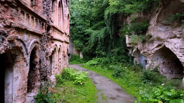 Ruins of Tarakaniv fortress in Ukraine