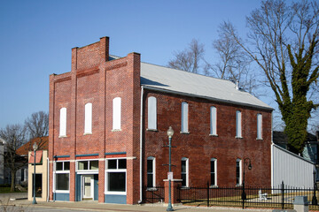 small town red brick industrial building