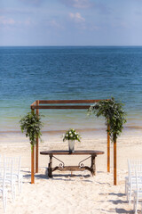 Wedding alter on the beach